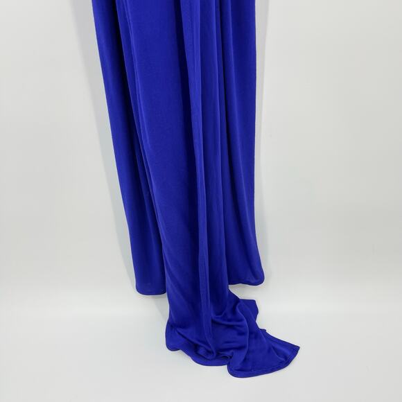 HELSA | Slinky Jersey Sarong Maxi Dress in Royal Blue L - Picture 9 of 16
